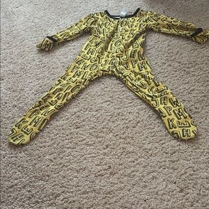 Yellow Alphabet Onesie